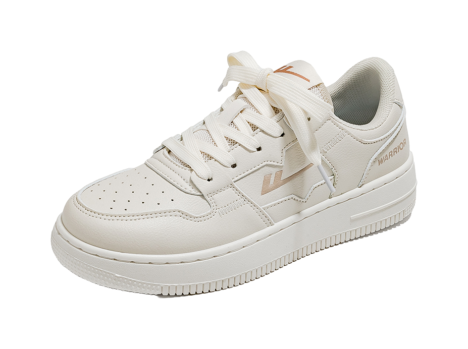 Warrior Anti-Slip Wear-Resistant Low-Top Casual Shoes Unisex Beige 