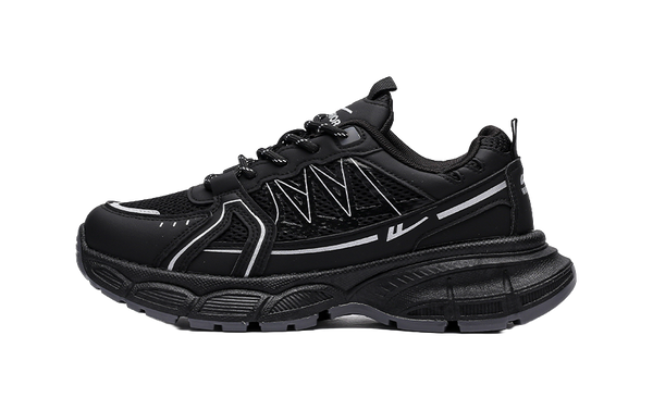 Warrior Breathable Height Increase Low top Casual Running Shoes Unisex Black 