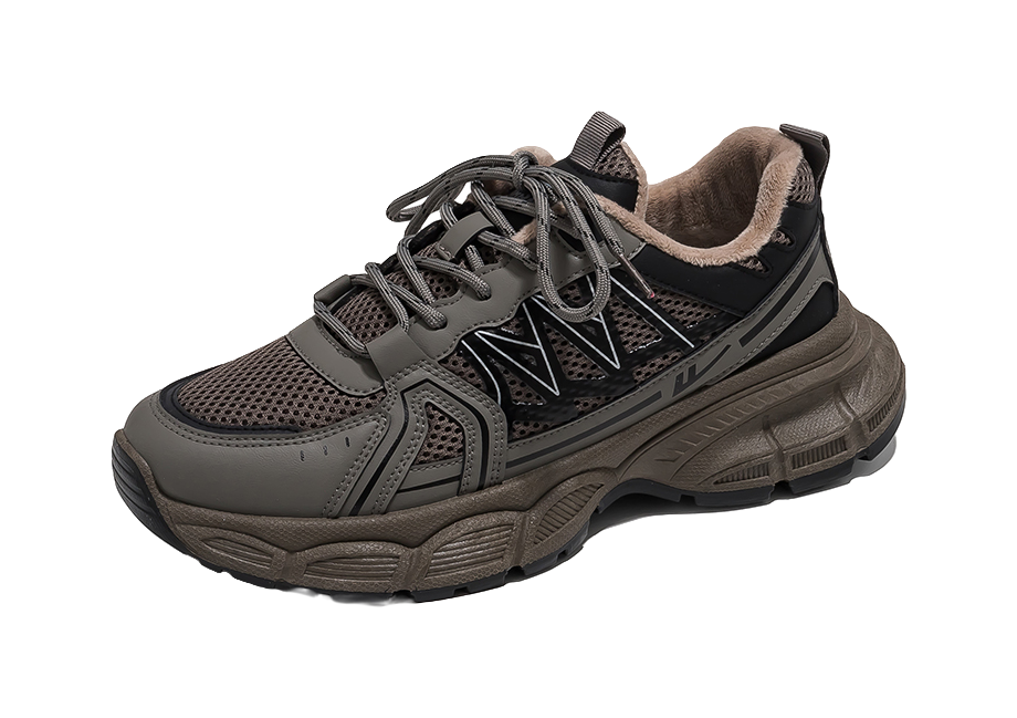 Warrior Breathable Height Increase Low top Casual Running Shoes Unisex Black 