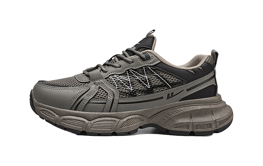 Warrior Breathable Height Increase Low top Casual Running Shoes Unisex Black 