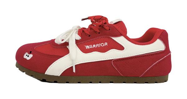 Warrior Cherries Rich Jam Red Abrasion Resistant Slip Resistant Low Top Casual Shoes Women's Red Beige 