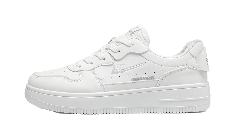 Warrior Classic Vintage White Sneakers Abrasion Resistant Height Increasing Low top Skateboard Shoes Unisex 