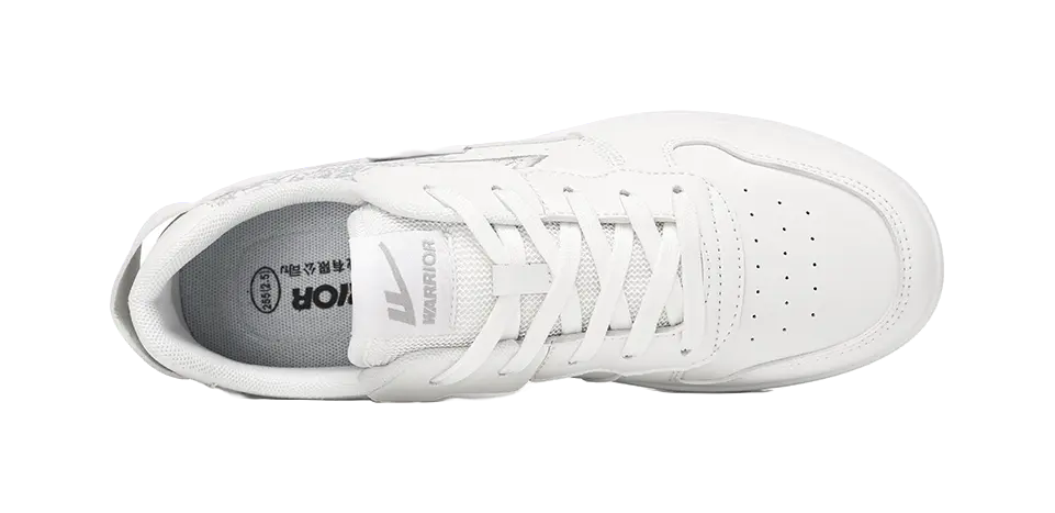 Warrior Classic Vintage White Sneakers Abrasion Resistant Height Increasing Low top Skateboard Shoes Unisex 