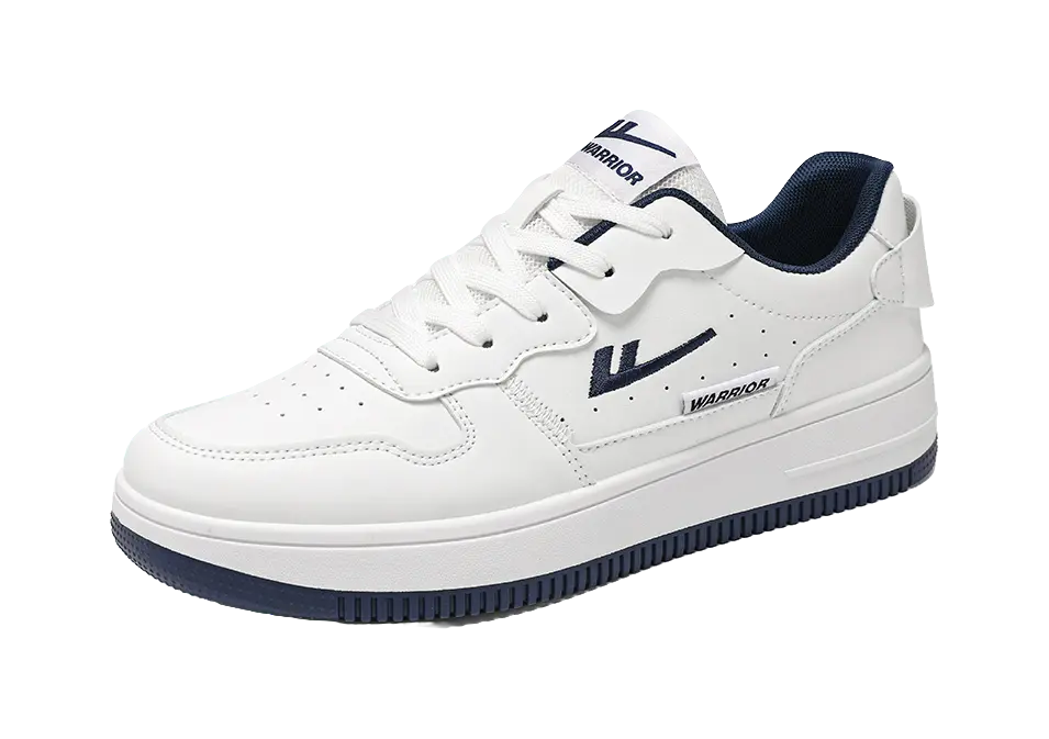 Warrior Classic Vintage White Sneakers Abrasion Resistant Height Increasing Low top Skateboard Shoes Unisex 