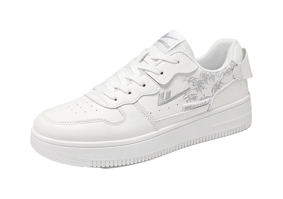 Warrior Classic Vintage White Sneakers Abrasion Resistant Height Increasing Low top Skateboard Shoes Unisex 