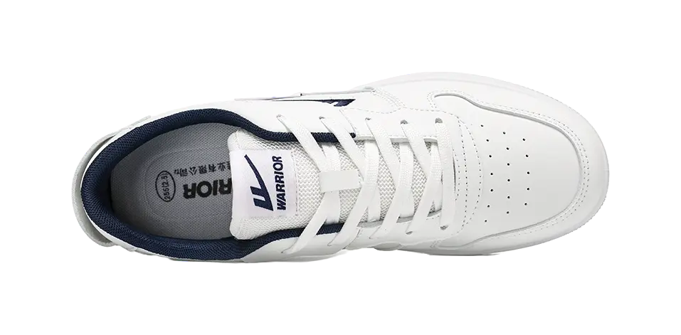 Warrior Classic Vintage White Sneakers Abrasion Resistant Height Increasing Low top Skateboard Shoes Unisex 