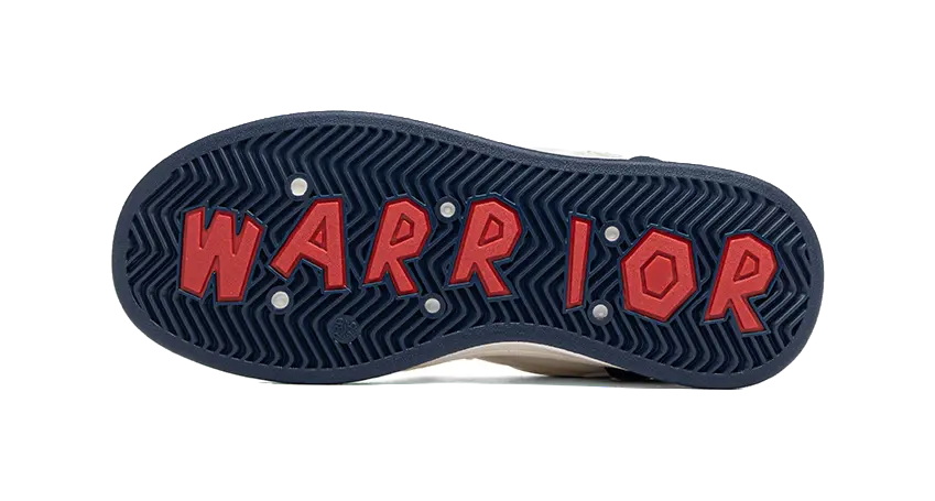 Warrior Coverage Abrasion Resistant Low top Skateboard Shoes Women's Beige Dark Blue 