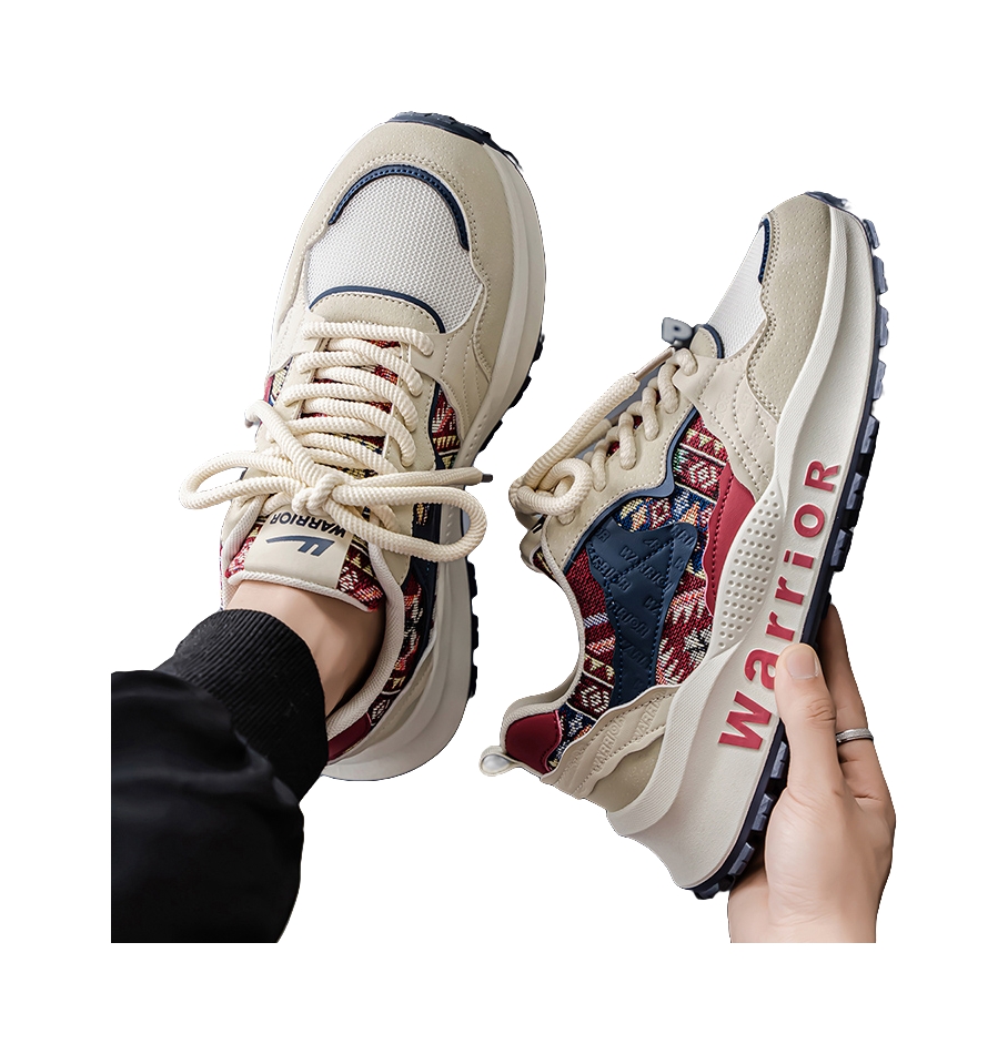 Warrior Coverage Height Increasing Abrasion Resistant Lightweight Breathable Slip Resistant Low top Casual Shoes Men's 