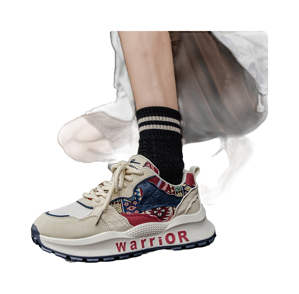 Warrior Coverage Height Increasing Abrasion Resistant Lightweight Breathable Slip Resistant Low top Casual Shoes Men's 