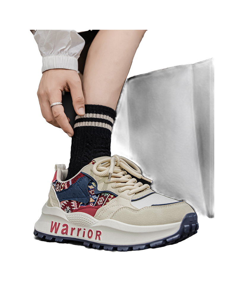 Warrior Coverage Height Increasing Abrasion Resistant Lightweight Breathable Slip Resistant Low top Casual Shoes Men's 