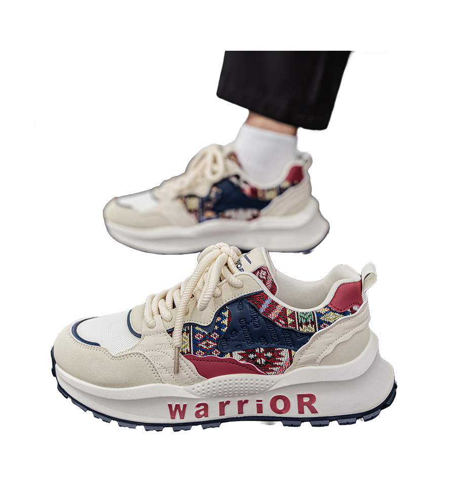 Warrior Coverage Height Increasing Abrasion Resistant Lightweight Breathable Slip Resistant Low top Casual Shoes Men's 