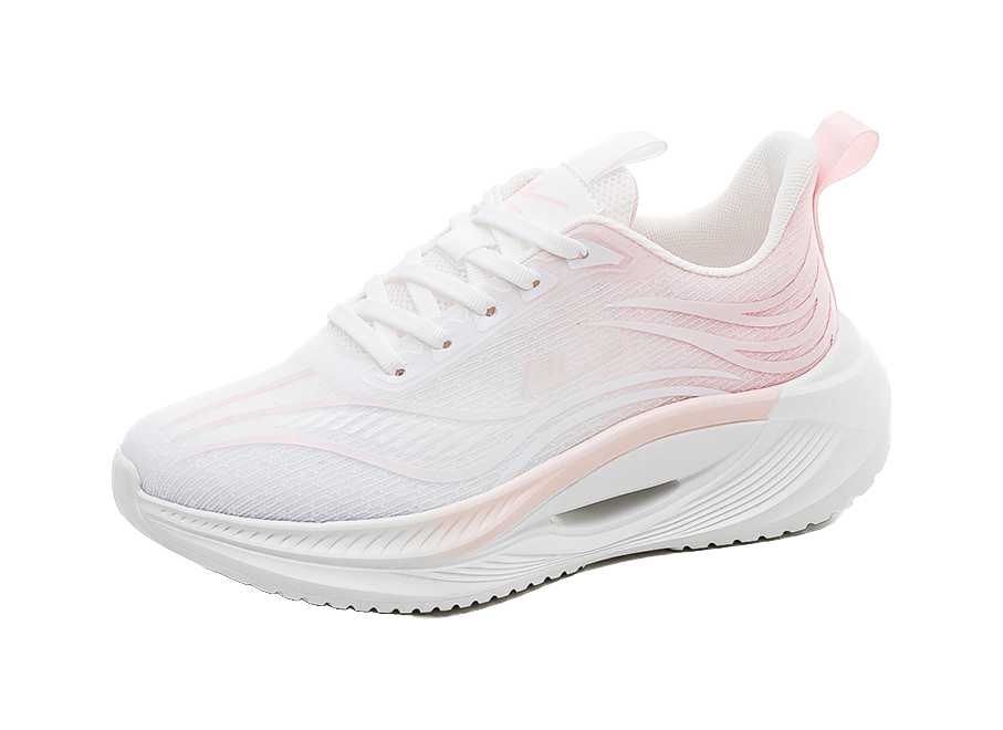 Warrior Cushioning Abrasion Resistant Breathable Low top Casual Running Shoes Women's White Pink 