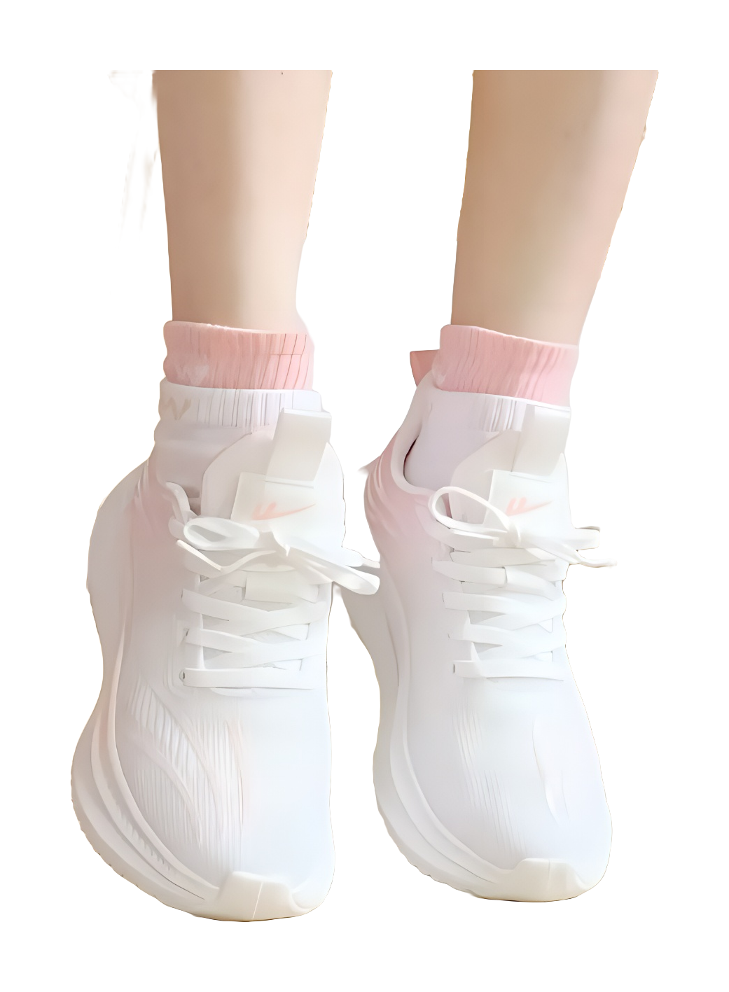 Warrior Cushioning Abrasion Resistant Breathable Low top Casual Running Shoes Women's White Pink 