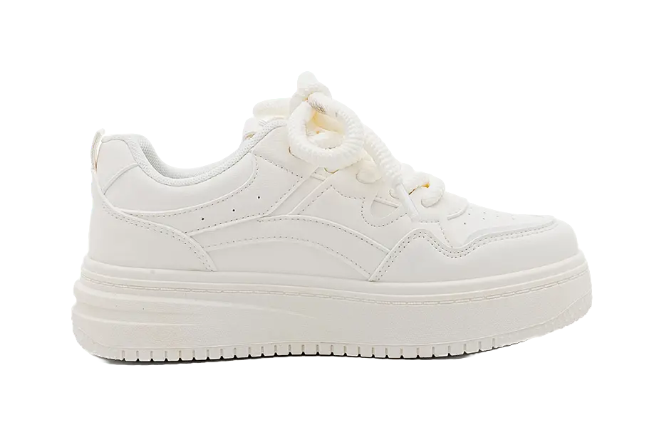 Warrior Cushioning Height Increase Low top Skateboard Shoes Women's Ecru 