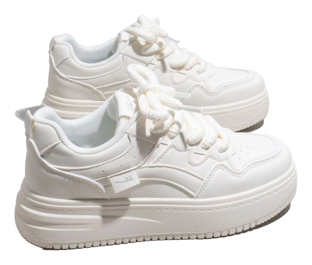 Warrior Cushioning Height Increase Low top Skateboard Shoes Women's Ecru 