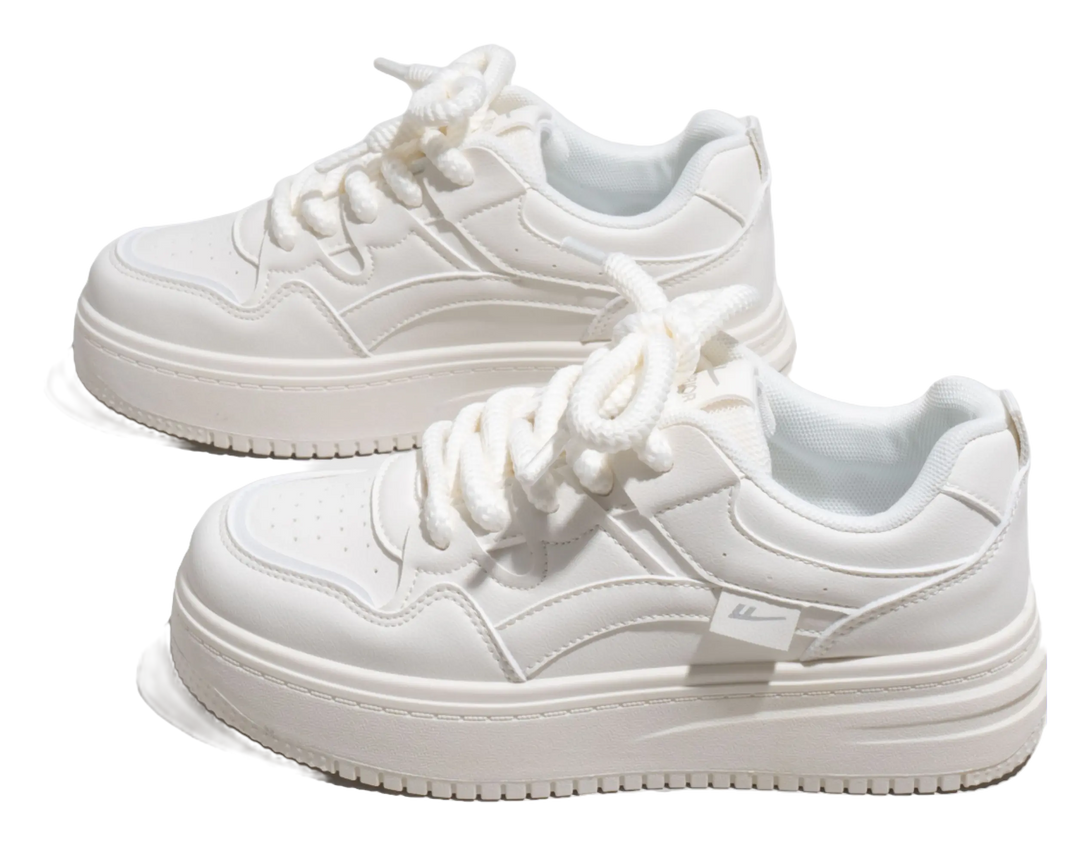 Warrior Cushioning Height Increase Low top Skateboard Shoes Women's Ecru 