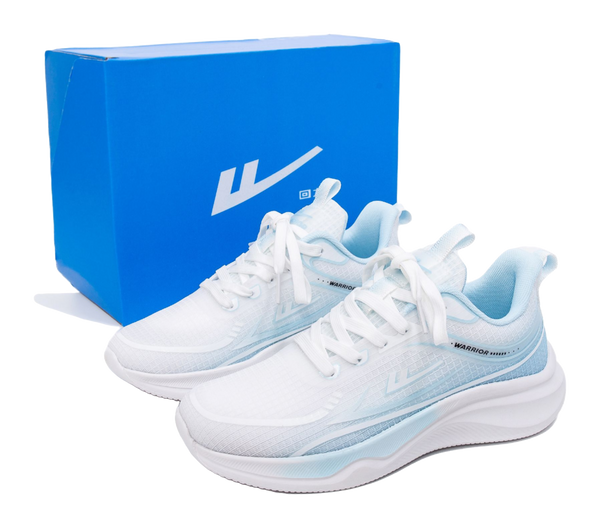 Warrior Cushioning Rebound Abrasion Resistant Low Top Casual Training Running Shoes Unisex White Moon 
