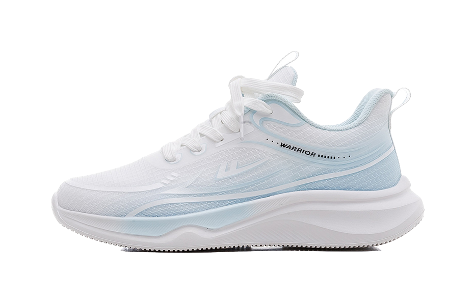 Warrior Cushioning Rebound Abrasion Resistant Low Top Casual Training Running Shoes Unisex White Moon 