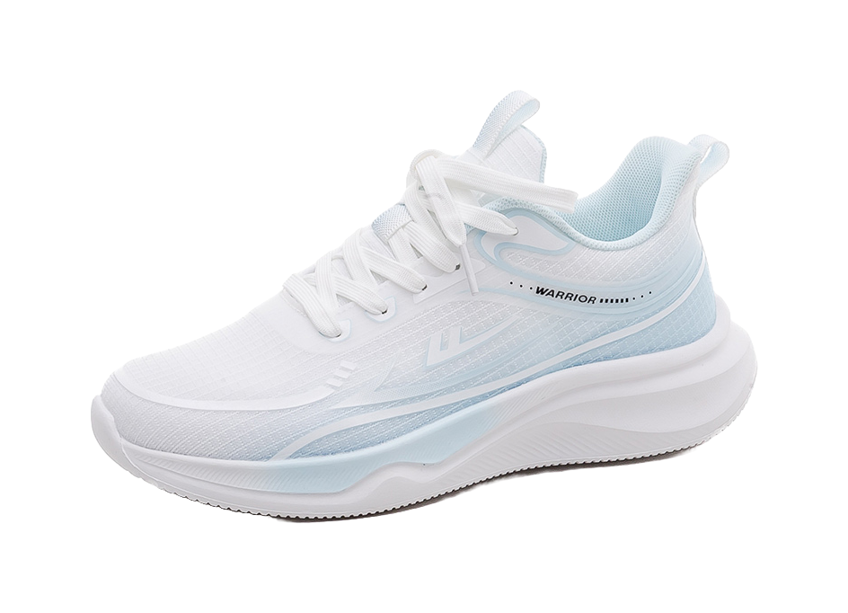 Warrior Cushioning Rebound Abrasion Resistant Low Top Casual Training Running Shoes Unisex White Moon 