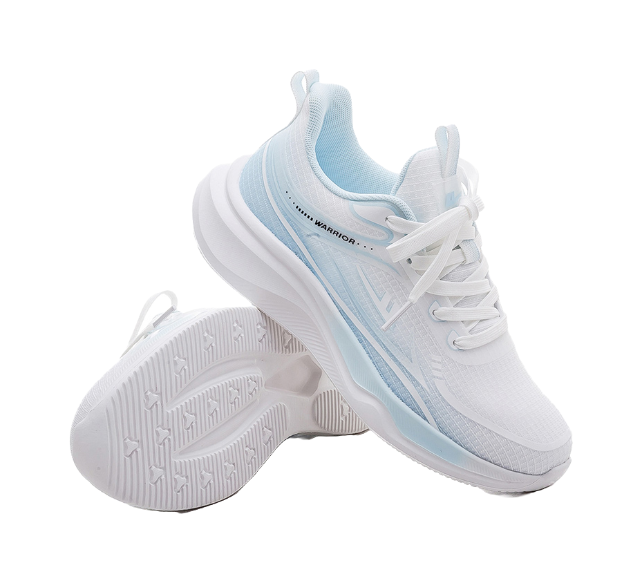 Warrior Cushioning Rebound Abrasion Resistant Low Top Casual Training Running Shoes Unisex White Moon 