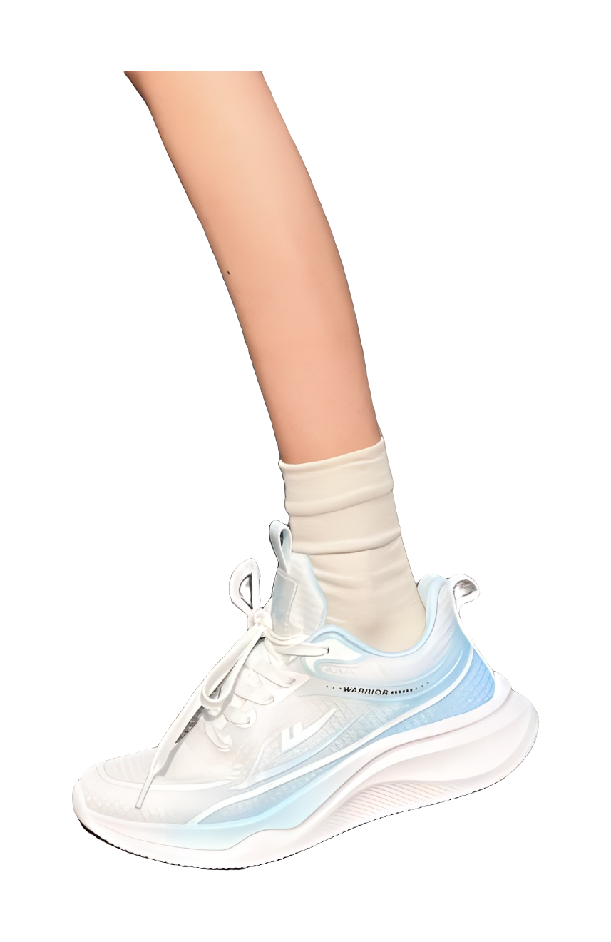 Warrior Cushioning Rebound Abrasion Resistant Low Top Casual Training Running Shoes Unisex White Moon 