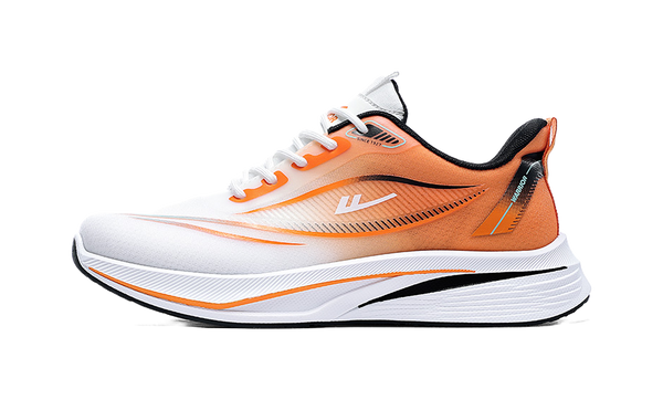 Warrior Cushioning Slip Resistant And Abrasion Resistant Low Top Casual Running Shoes Men's White Orange 