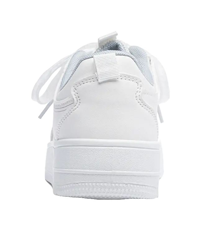 Warrior Cushioning, Wear Resistant Low top Skateboard Shoes Unisex White Silver 