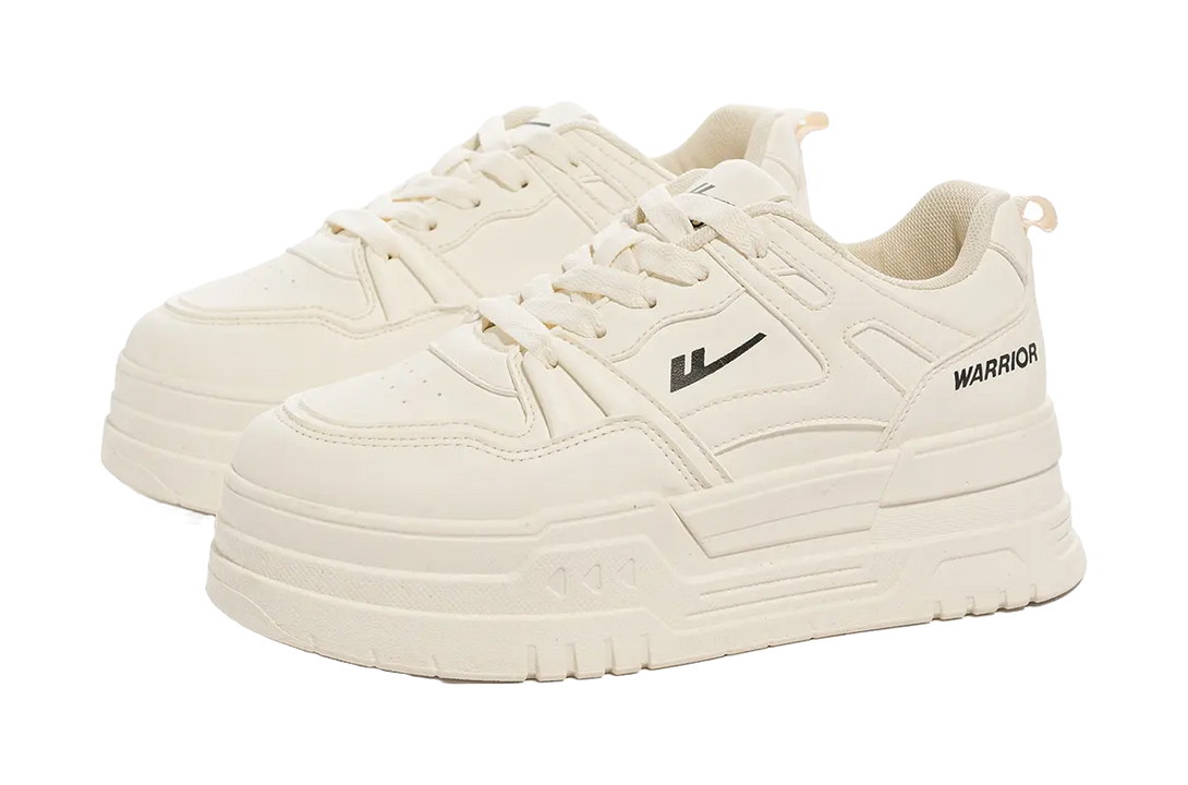 Warrior Durable Lightweight And Breathable Low Top Skateboard Shoes Women's White 