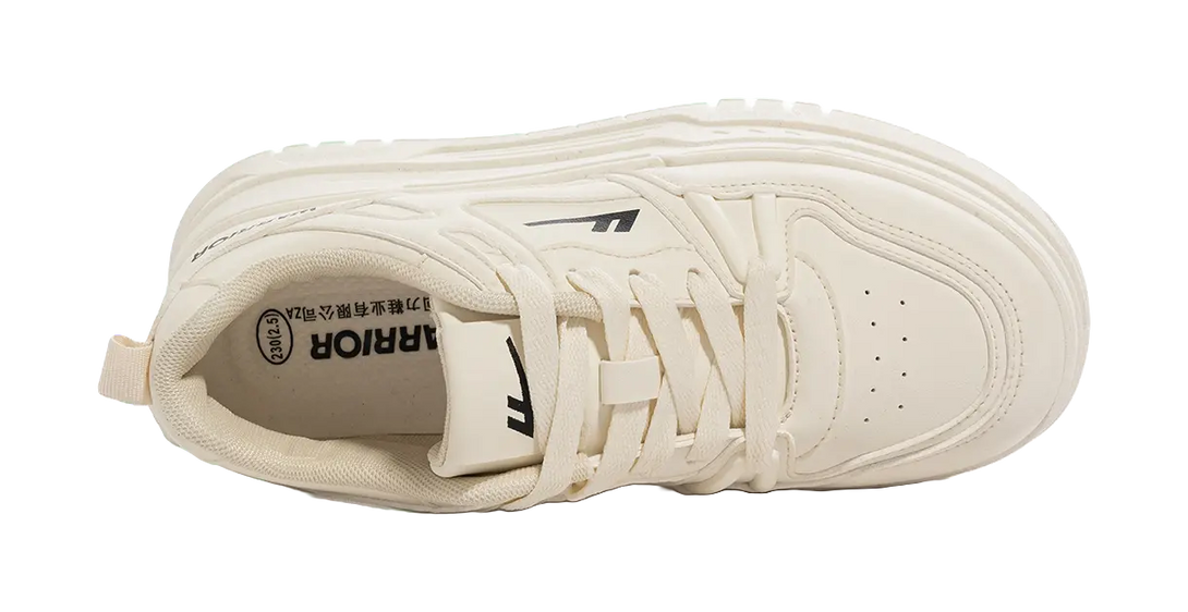 Warrior Durable Lightweight And Breathable Low Top Skateboard Shoes Women's White 