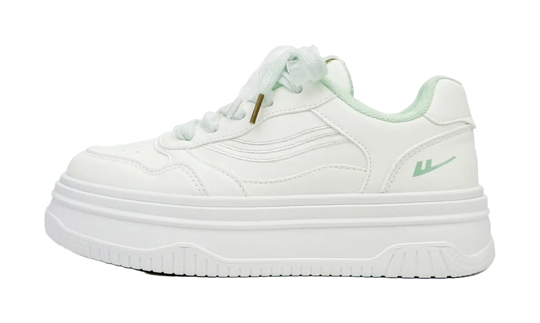 Warrior Fall Shiro Shoes Trendy Sneakers & Casual Shoes Low top Skateboard Shoes Women's White Green 