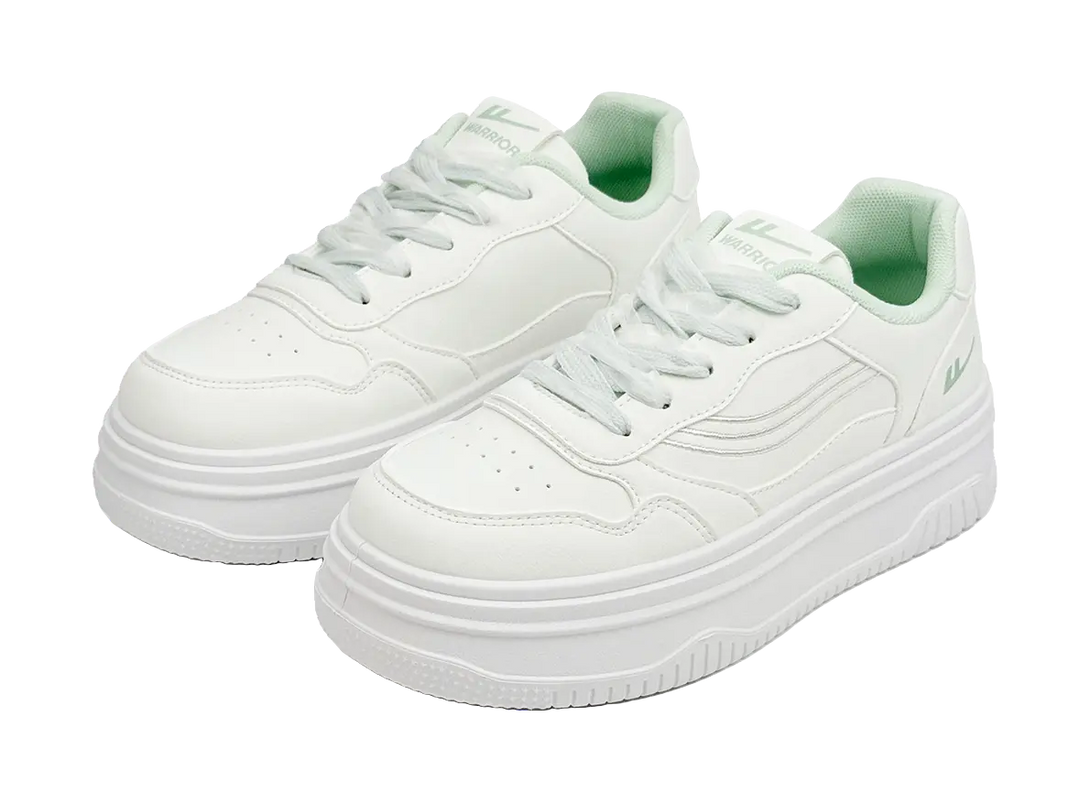 Warrior Fall Shiro Shoes Trendy Sneakers & Casual Shoes Low top Skateboard Shoes Women's White Green 