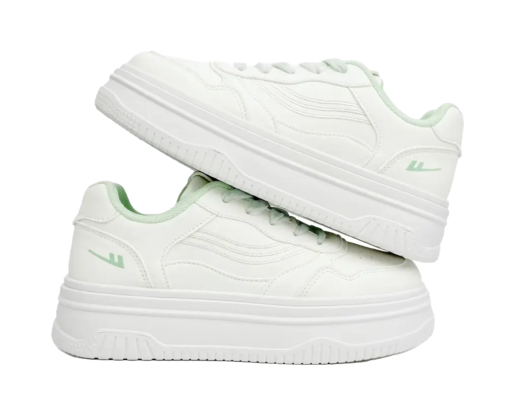 Warrior Fall Shiro Shoes Trendy Sneakers & Casual Shoes Low top Skateboard Shoes Women's White Green 