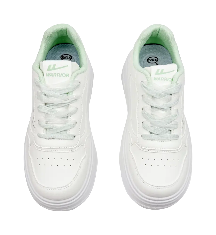Warrior Fall Shiro Shoes Trendy Sneakers & Casual Shoes Low top Skateboard Shoes Women's White Green 
