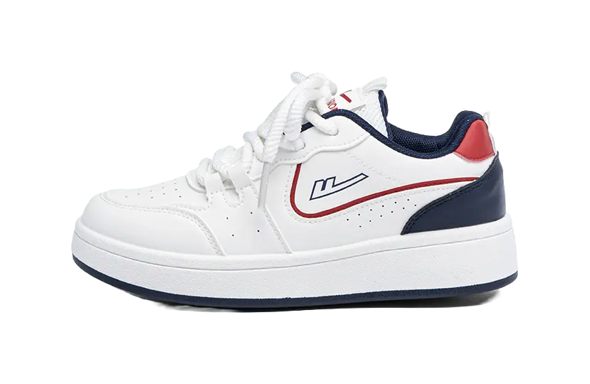 Warrior Height Increasing Abrasion Resistant Slip Resistant Low Top Skateboard Shoes Unisex White Dark Blue Red 