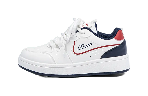 Warrior Height Increasing Abrasion Resistant Slip Resistant Low Top Skateboard Shoes Unisex White Dark Blue Red 