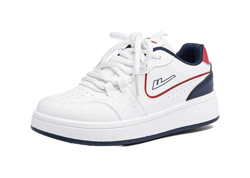 Warrior Height Increasing Abrasion Resistant Slip Resistant Low Top Skateboard Shoes Unisex White Dark Blue Red 