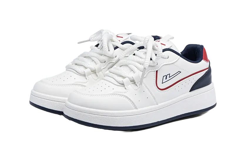 Warrior Height Increasing Abrasion Resistant Slip Resistant Low Top Skateboard Shoes Unisex White Dark Blue Red 