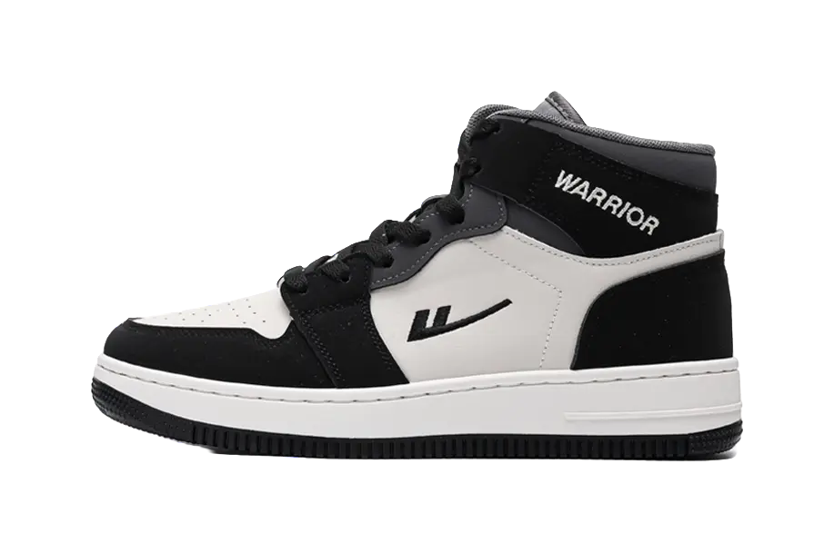 Warrior High-Top Skateboard Shoes Unisex White Blue 