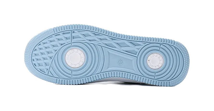 Warrior High-Top Skateboard Shoes Unisex White Blue 