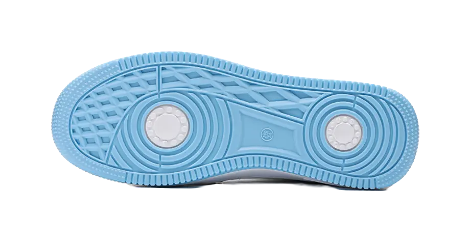 Warrior High-Top Skateboard Shoes Unisex White Blue 