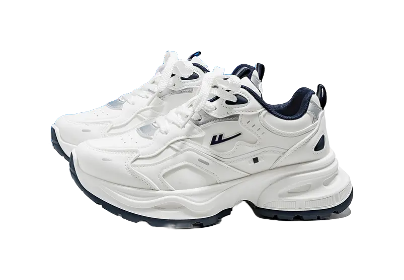 Warrior Low top Chunky Sneakers Unisex White Blue  VJSNEAKER