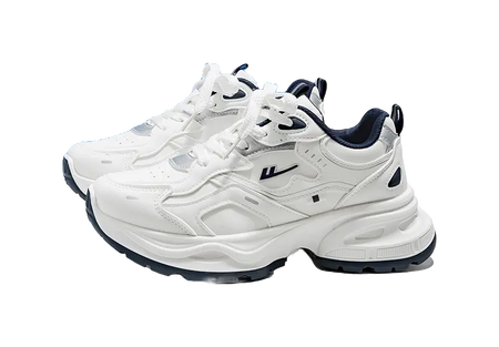 Warrior Low top Chunky Sneakers Unisex White Blue  VJSNEAKER