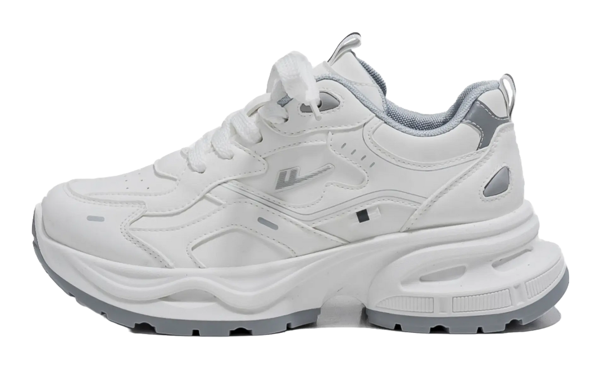 Warrior Low top Chunky Sneakers Unisex White Blue  VJSNEAKER