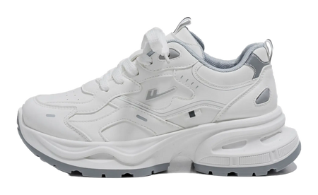 Warrior Low top Chunky Sneakers Unisex White Blue  VJSNEAKER