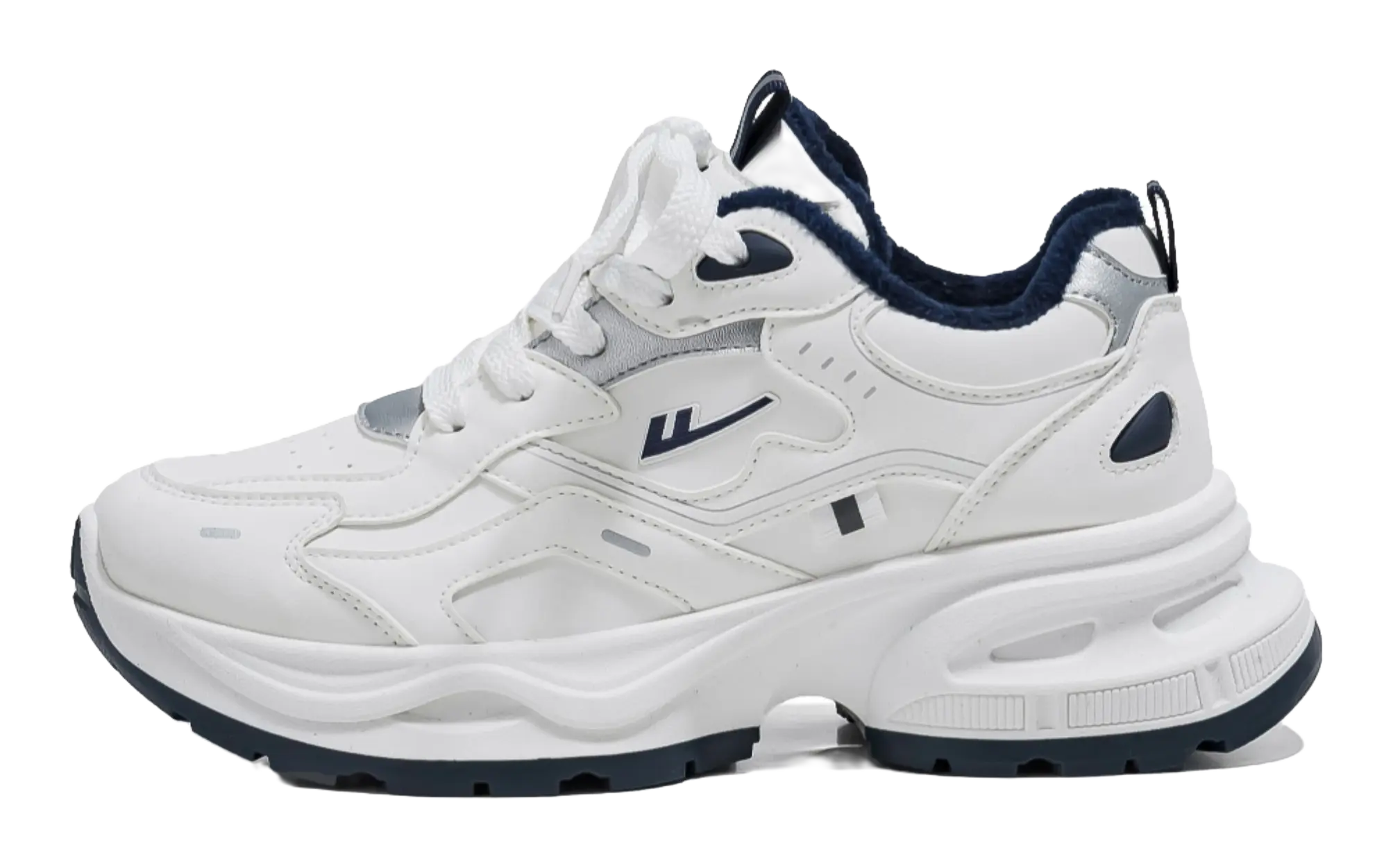 Warrior Low top Chunky Sneakers Unisex White Blue  VJSNEAKER