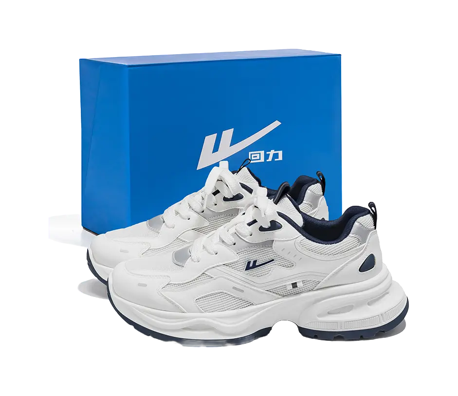 Warrior Low top Chunky Sneakers Unisex White Blue  VJSNEAKER