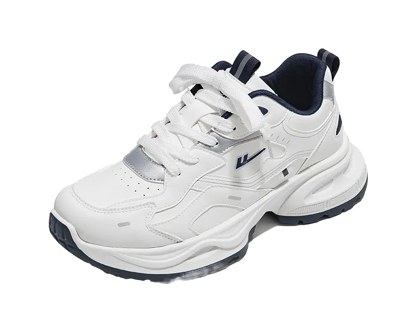 Warrior Low top Chunky Sneakers Unisex White Blue  VJSNEAKER