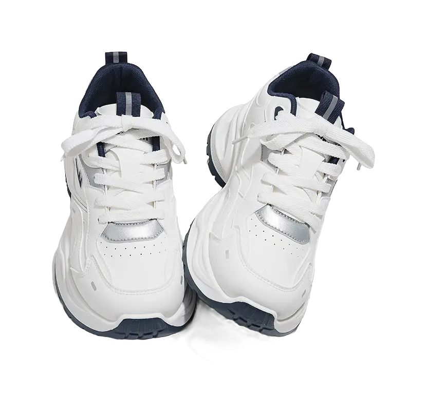 Warrior Low top Chunky Sneakers Unisex White Blue  VJSNEAKER