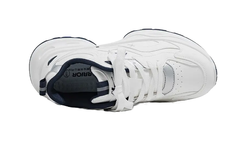 Warrior Low top Chunky Sneakers Unisex White Blue  VJSNEAKER