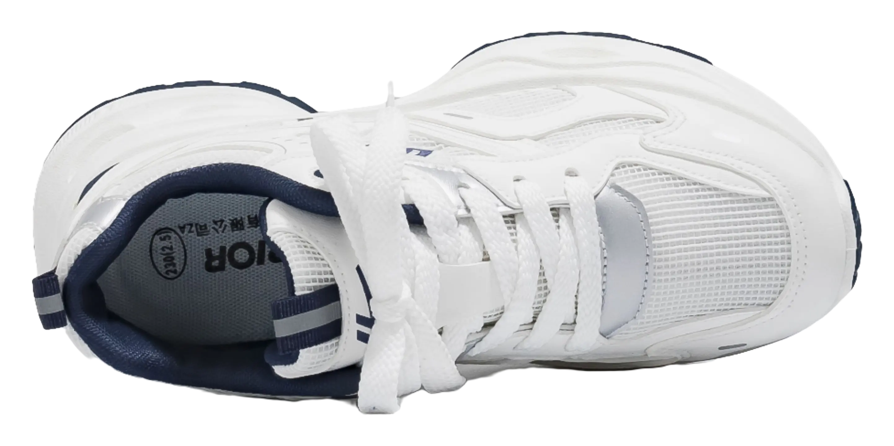 Warrior Low top Chunky Sneakers Unisex White Blue  VJSNEAKER